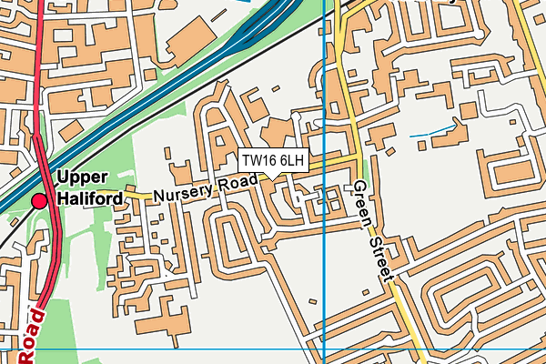 TW16 6LH map - OS VectorMap District (Ordnance Survey)