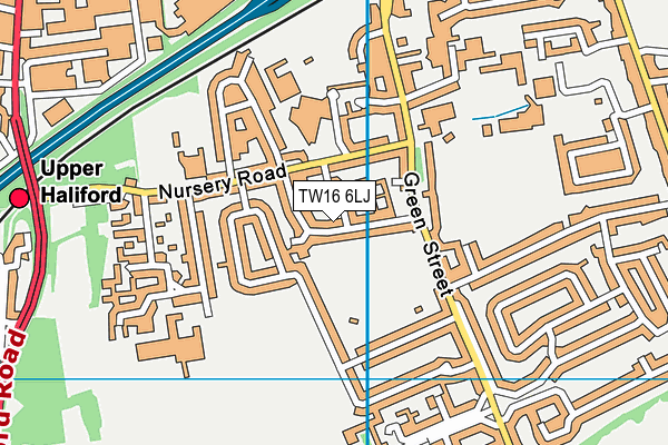 TW16 6LJ map - OS VectorMap District (Ordnance Survey)