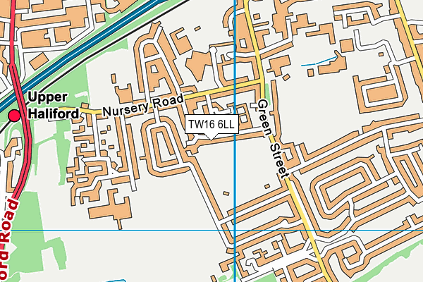 TW16 6LL map - OS VectorMap District (Ordnance Survey)