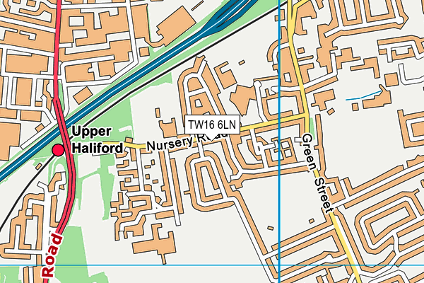 TW16 6LN map - OS VectorMap District (Ordnance Survey)