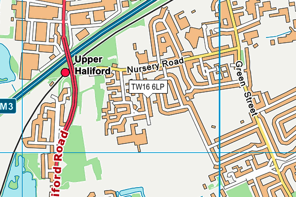 TW16 6LP map - OS VectorMap District (Ordnance Survey)