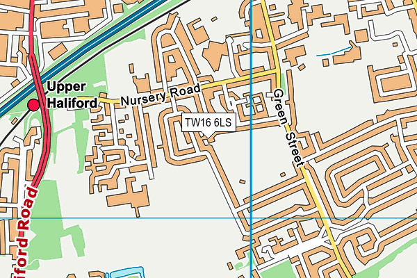 TW16 6LS map - OS VectorMap District (Ordnance Survey)