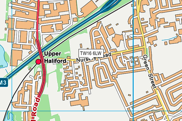 TW16 6LW map - OS VectorMap District (Ordnance Survey)