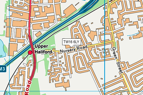 Springfield Primary School map (TW16 6LY) - OS VectorMap District (Ordnance Survey)