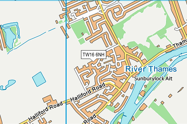 TW16 6NH map - OS VectorMap District (Ordnance Survey)