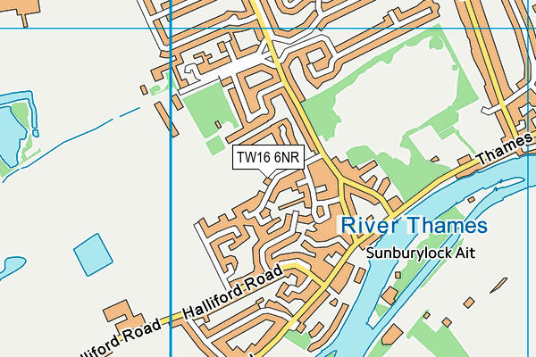 TW16 6NR map - OS VectorMap District (Ordnance Survey)