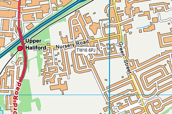 TW16 6PJ map - OS VectorMap District (Ordnance Survey)