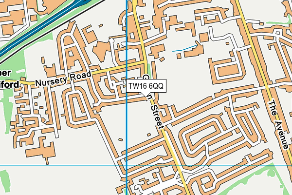Cedars Recreation Ground map (TW16 6QQ) - OS VectorMap District (Ordnance Survey)
