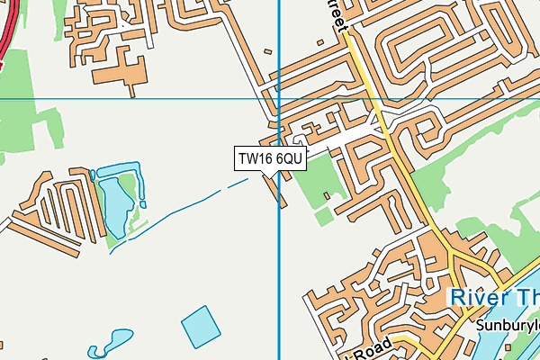 Hazelwood Centre (London Irish Training Ground) map (TW16 6QU) - OS VectorMap District (Ordnance Survey)