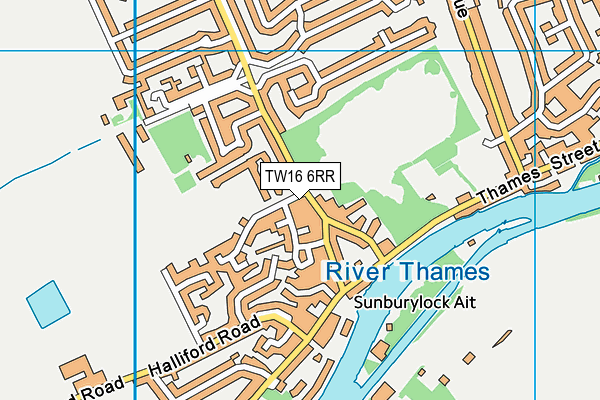 TW16 6RR map - OS VectorMap District (Ordnance Survey)