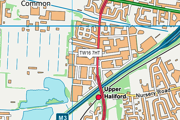 TW16 7HT map - OS VectorMap District (Ordnance Survey)