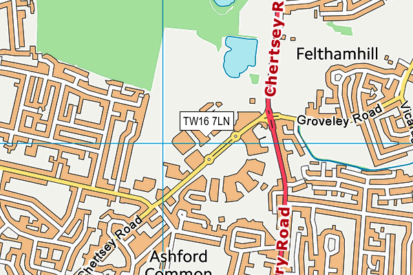 Meadhurst Sports Club map (TW16 7LN) - OS VectorMap District (Ordnance Survey)
