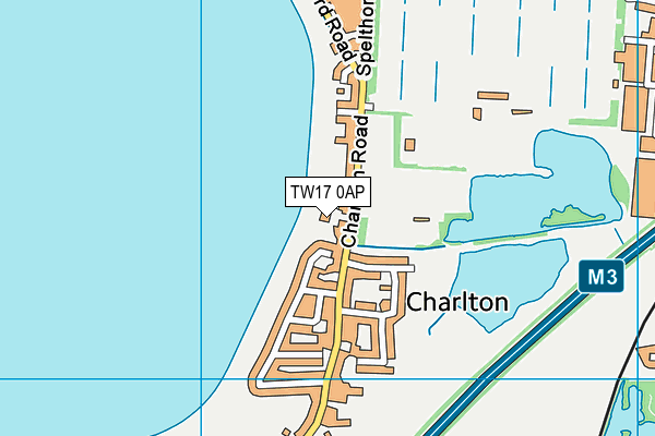 TW17 0AP map - OS VectorMap District (Ordnance Survey)