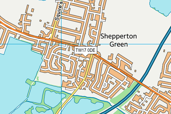 TW17 0DE map - OS VectorMap District (Ordnance Survey)