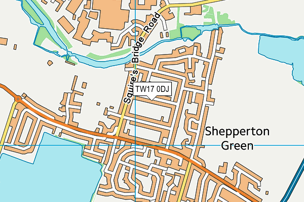 TW17 0DJ map - OS VectorMap District (Ordnance Survey)