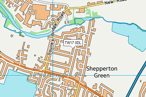 TW17 0DL map - OS VectorMap District (Ordnance Survey)