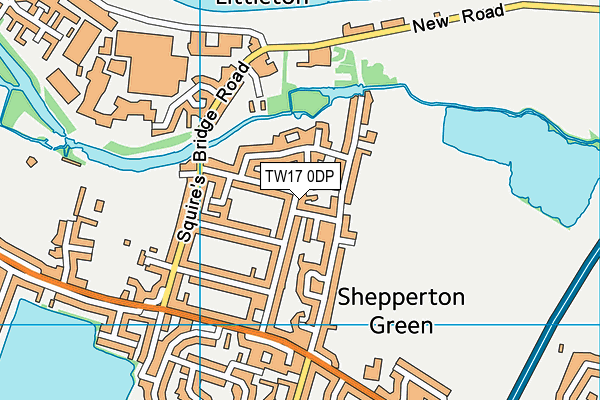 TW17 0DP map - OS VectorMap District (Ordnance Survey)