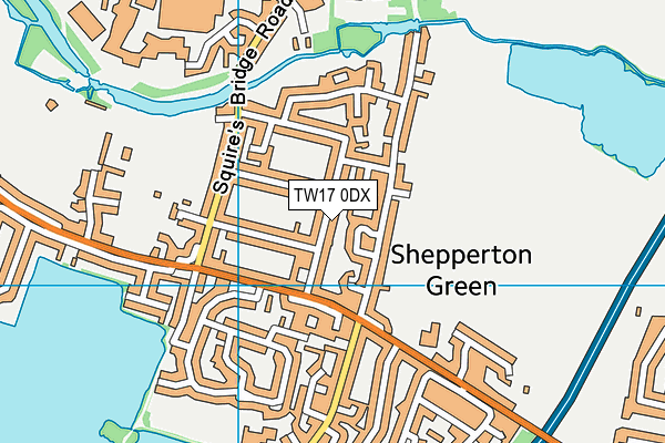 TW17 0DX map - OS VectorMap District (Ordnance Survey)