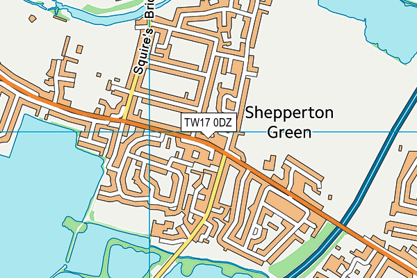 TW17 0DZ map - OS VectorMap District (Ordnance Survey)