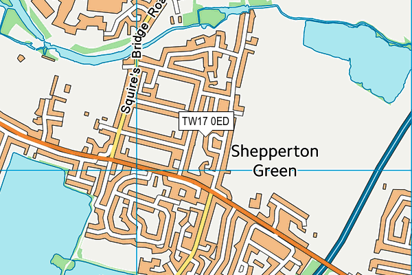 TW17 0ED map - OS VectorMap District (Ordnance Survey)