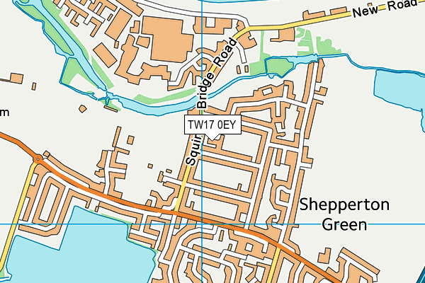 TW17 0EY map - OS VectorMap District (Ordnance Survey)