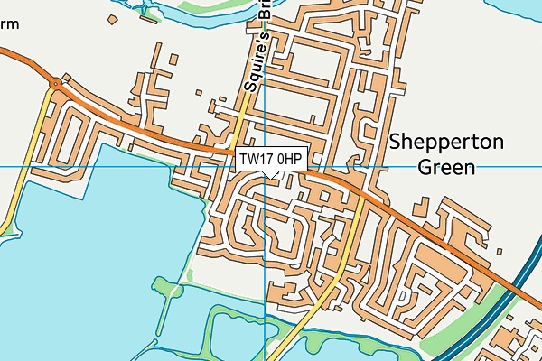 TW17 0HP map - OS VectorMap District (Ordnance Survey)