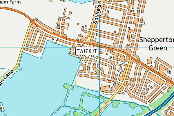 TW17 0HT map - OS VectorMap District (Ordnance Survey)