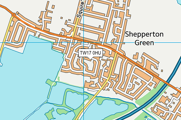 TW17 0HU map - OS VectorMap District (Ordnance Survey)