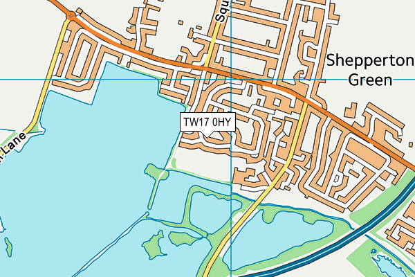 TW17 0HY map - OS VectorMap District (Ordnance Survey)