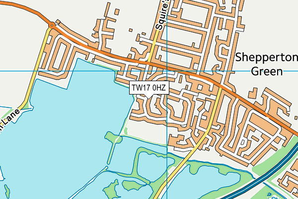 TW17 0HZ map - OS VectorMap District (Ordnance Survey)