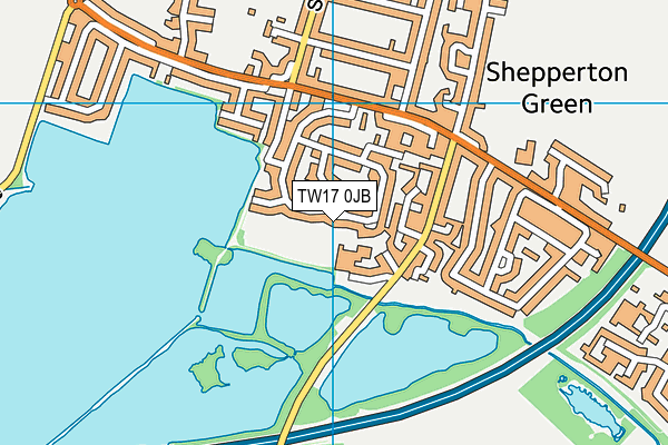 TW17 0JB map - OS VectorMap District (Ordnance Survey)