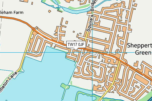 Littleton Recreation Ground map (TW17 0JF) - OS VectorMap District (Ordnance Survey)