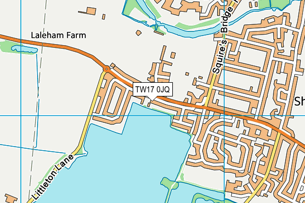 TW17 0JQ map - OS VectorMap District (Ordnance Survey)