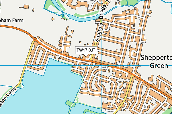TW17 0JT map - OS VectorMap District (Ordnance Survey)