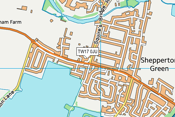 TW17 0JU map - OS VectorMap District (Ordnance Survey)
