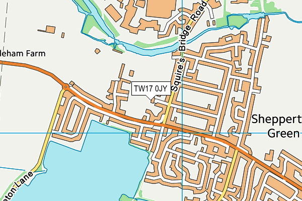 TW17 0JY map - OS VectorMap District (Ordnance Survey)