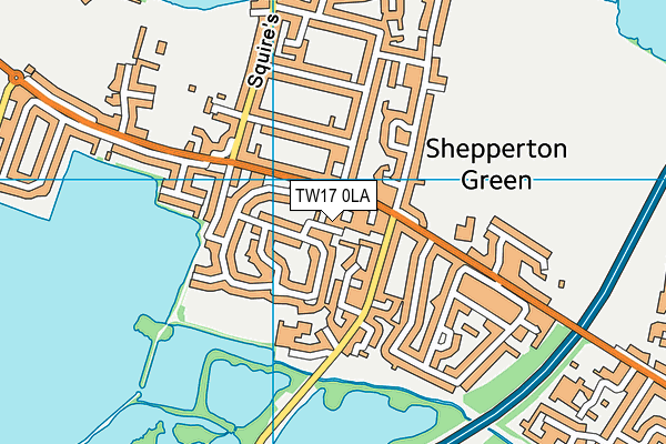 TW17 0LA map - OS VectorMap District (Ordnance Survey)