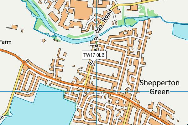 TW17 0LB map - OS VectorMap District (Ordnance Survey)