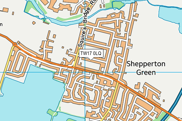 TW17 0LQ map - OS VectorMap District (Ordnance Survey)