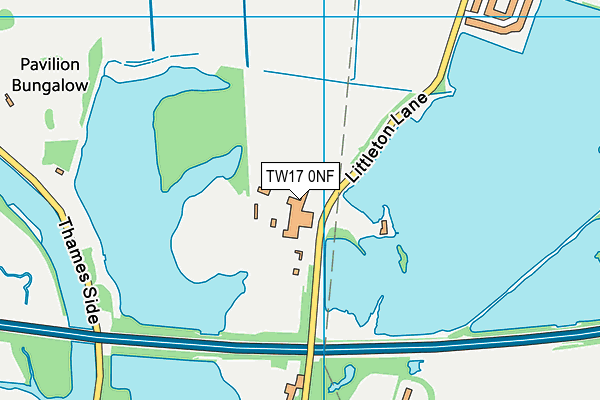 TW17 0NF map - OS VectorMap District (Ordnance Survey)