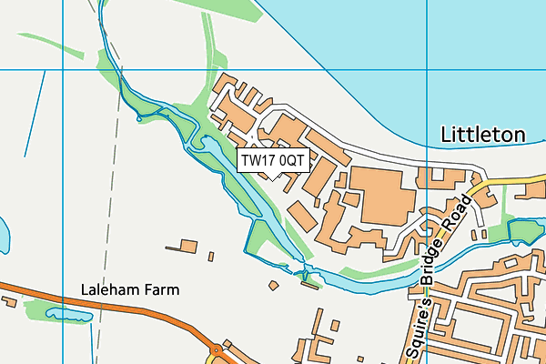TW17 0QT map - OS VectorMap District (Ordnance Survey)