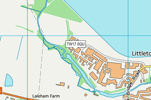 TW17 0QU map - OS VectorMap District (Ordnance Survey)