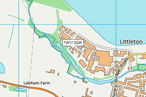TW17 0QW map - OS VectorMap District (Ordnance Survey)