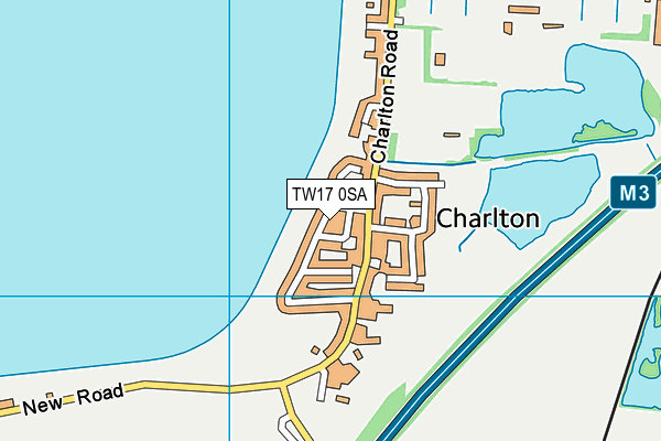 TW17 0SA map - OS VectorMap District (Ordnance Survey)