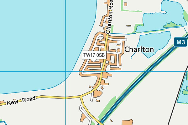 TW17 0SB map - OS VectorMap District (Ordnance Survey)