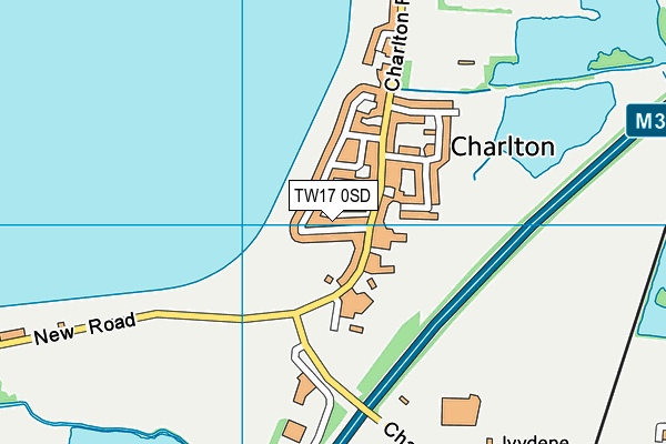 TW17 0SD map - OS VectorMap District (Ordnance Survey)