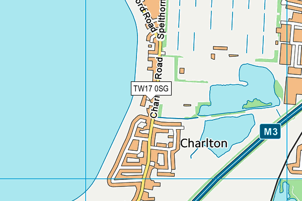 TW17 0SG map - OS VectorMap District (Ordnance Survey)