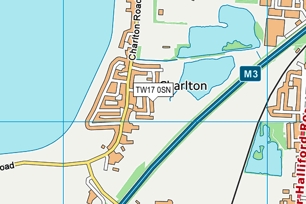TW17 0SN map - OS VectorMap District (Ordnance Survey)