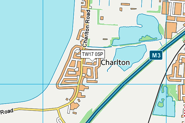 TW17 0SP map - OS VectorMap District (Ordnance Survey)