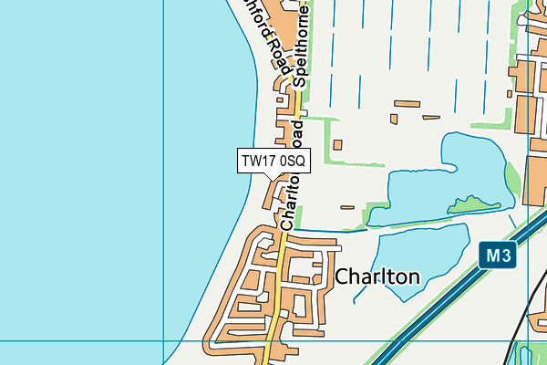 TW17 0SQ map - OS VectorMap District (Ordnance Survey)